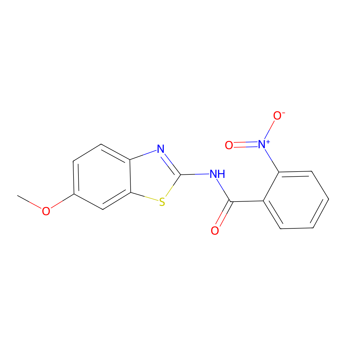 N-(6-methoxy-1,3-benzothiazol-2-yl)-2-nitrobenzamide molecular structure, CAS 312750-68-8