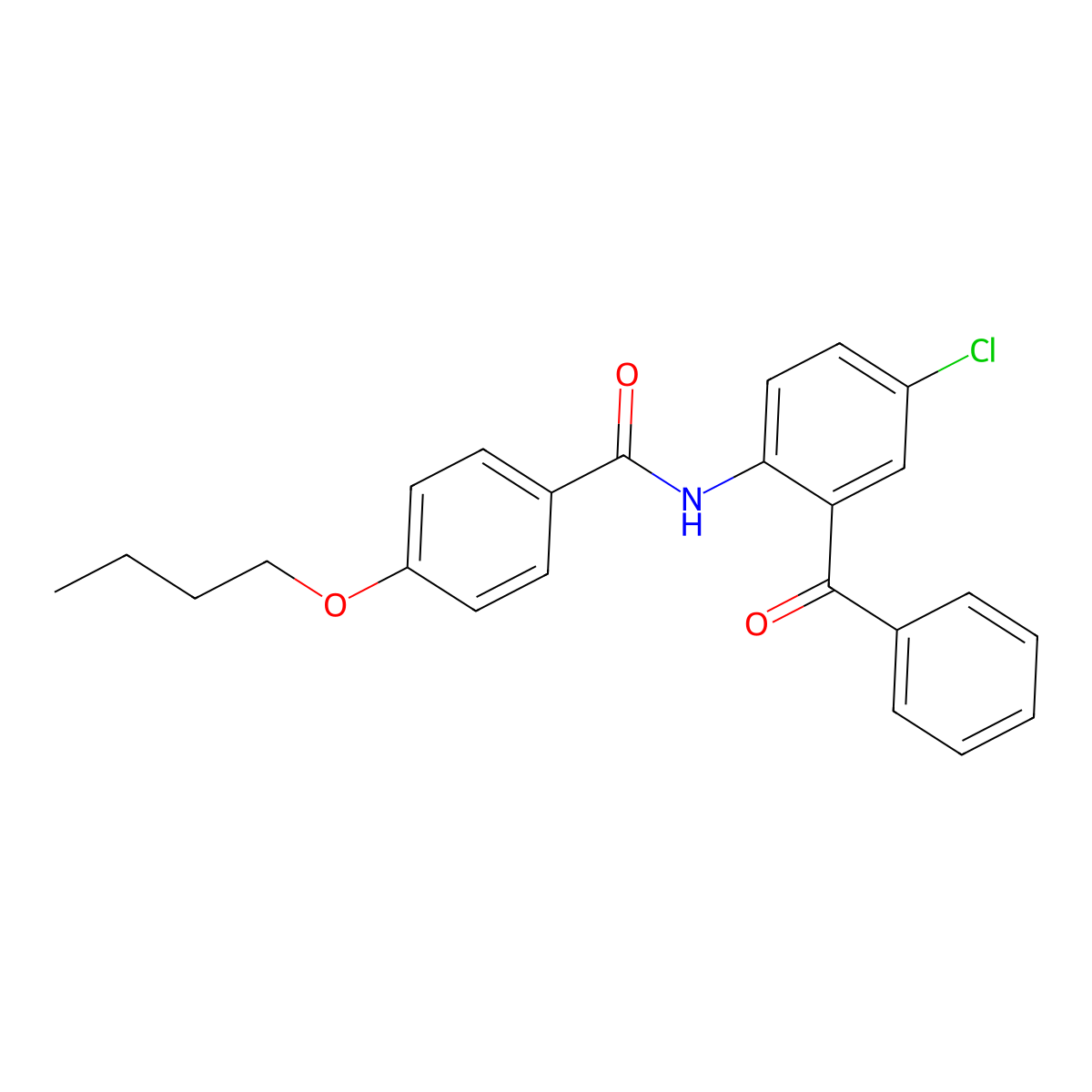 N-(2-benzoyl-4-chlorophenyl)-4-butoxybenzamide molecular structure, CAS 312750-78-0