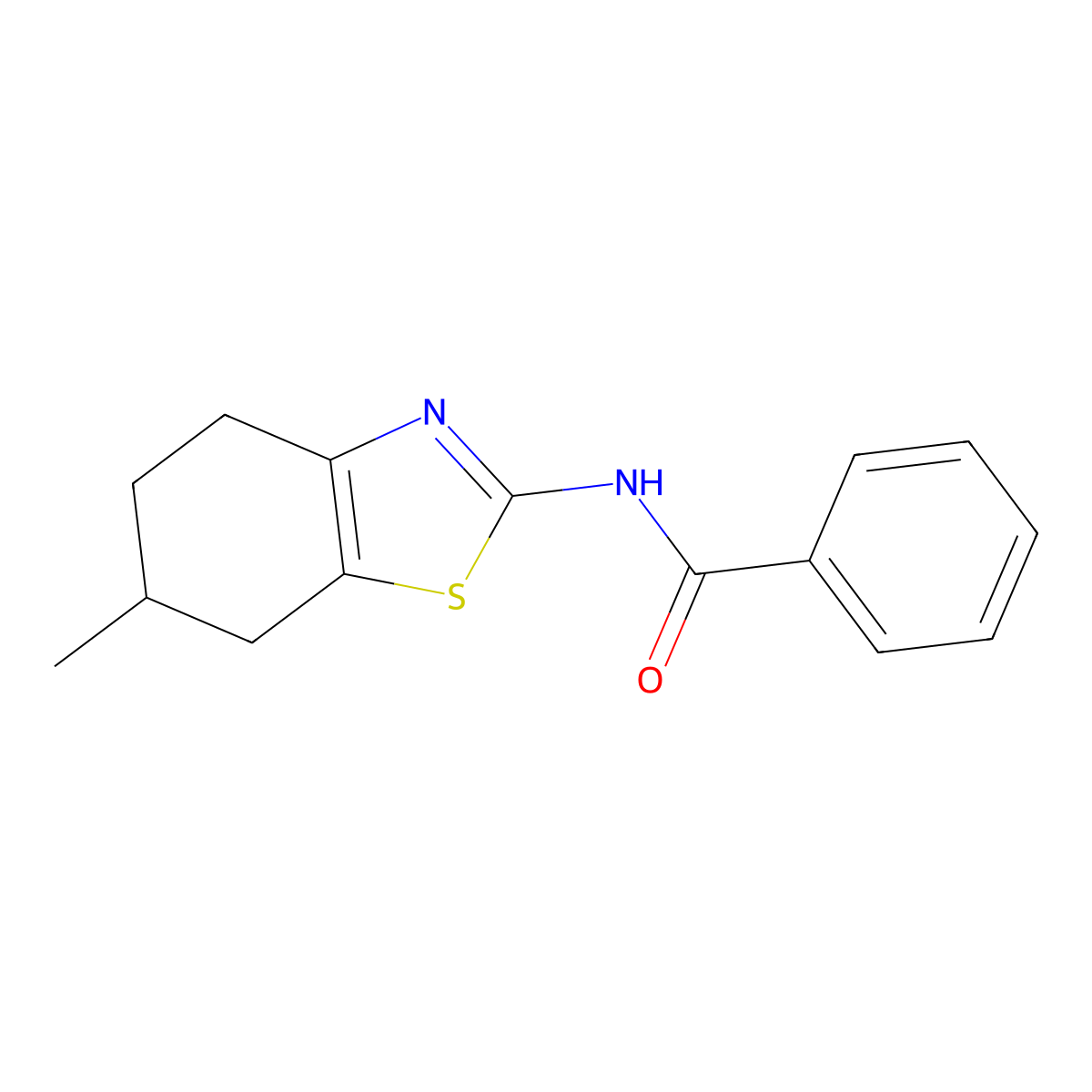 N-(6-methyl-4,5,6,7-tetrahydro-1,3-benzothiazol-2-yl)benzamide molecular structure, CAS 312750-80-4