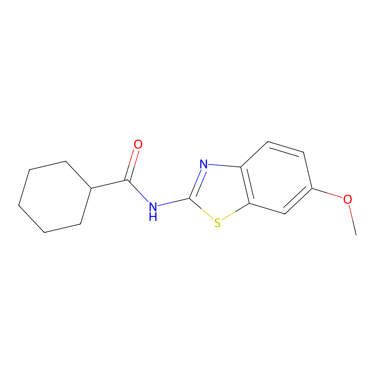 N-(6-methoxy-1,3-benzothiazol-2-yl)cyclohexanecarboxamide molecular structure, CAS 312751-05-6