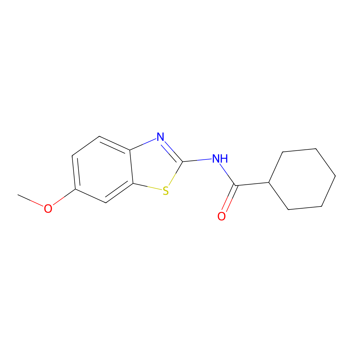 N-(6-methoxy-1,3-benzothiazol-2-yl)cyclohexanecarboxamide molecular structure, CAS 312751-05-6