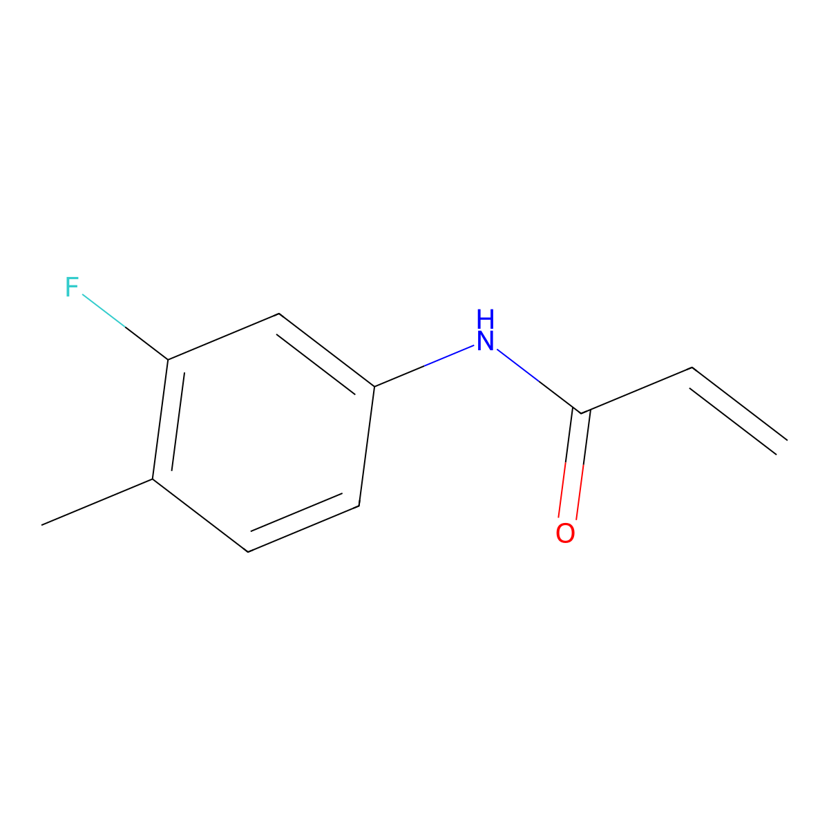 N-(3-fluoro-4-methylphenyl)prop-2-enamide molecular structure, CAS 312752-91-3