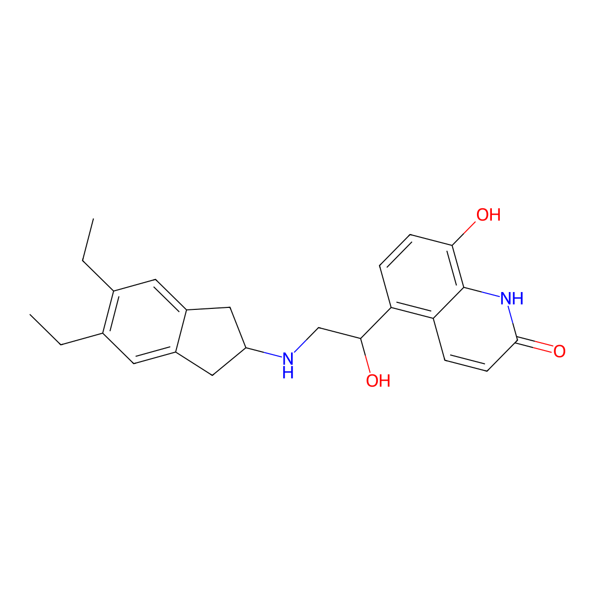 Indacaterol molecular structure, CAS 312753-06-3