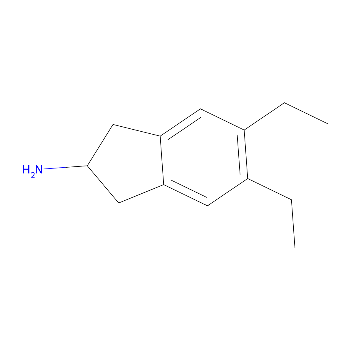 5,6-diethyl-2,3-dihydro-1H-inden-2-amine molecular structure, CAS 312753-70-1
