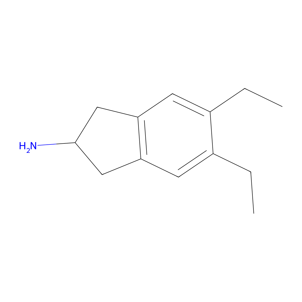 5,6-diethyl-2,3-dihydro-1H-inden-2-amine molecular structure, CAS 312753-70-1