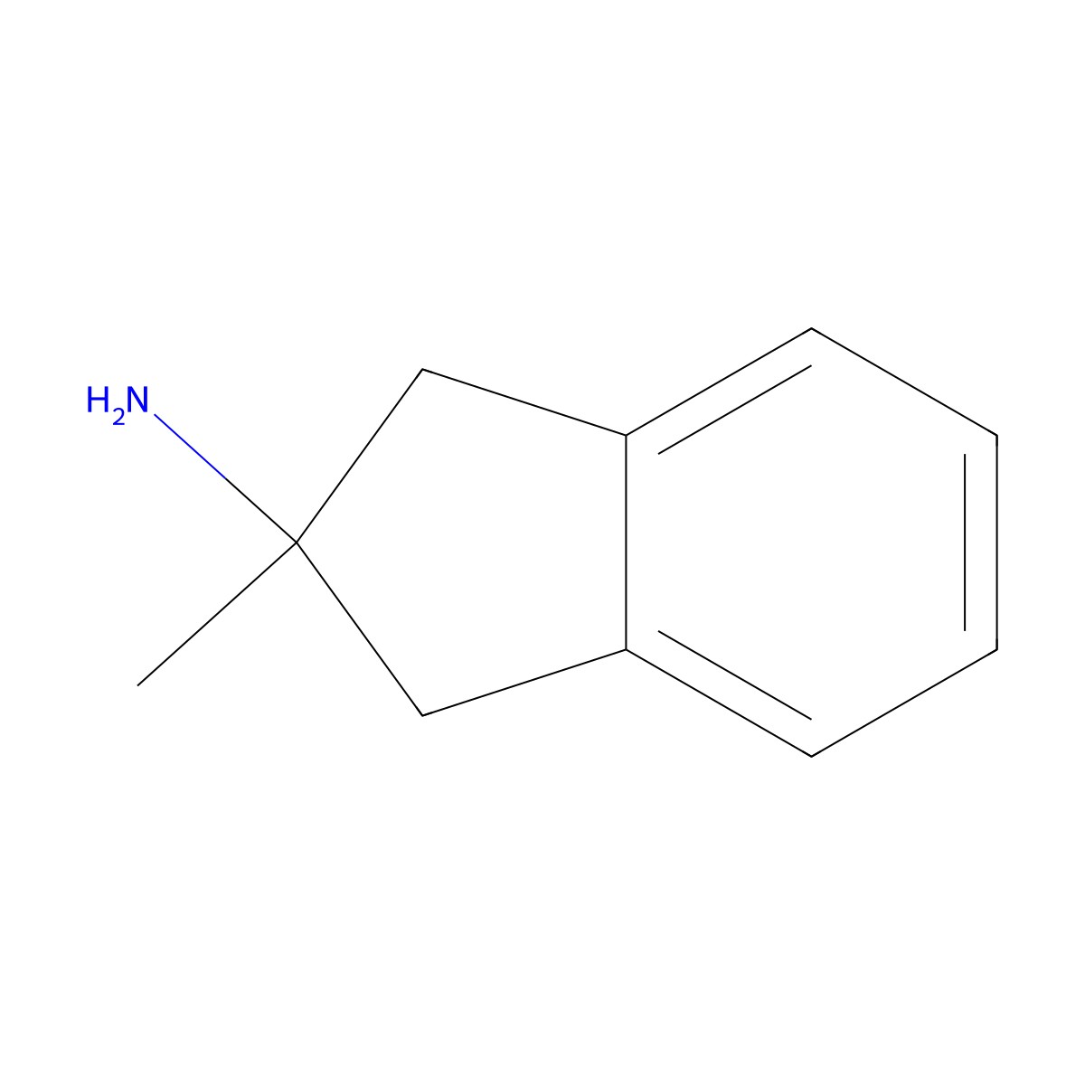 2-Methyl-2,3-dihydro-1H-inden-2-amine molecular structure, CAS 312753-94-9