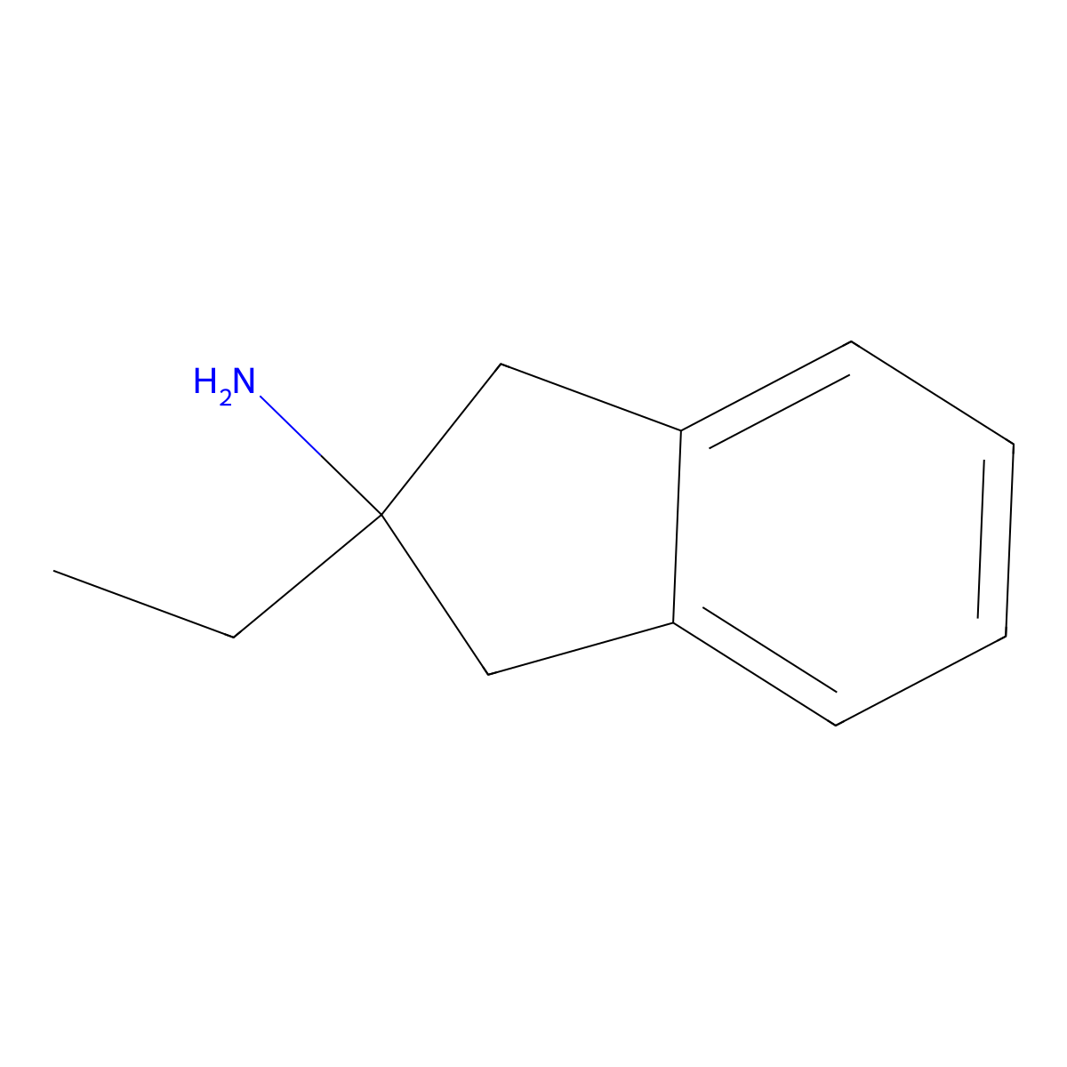 2-ethyl-2,3-dihydro-1H-inden-2-amine molecular structure, CAS 312754-50-0