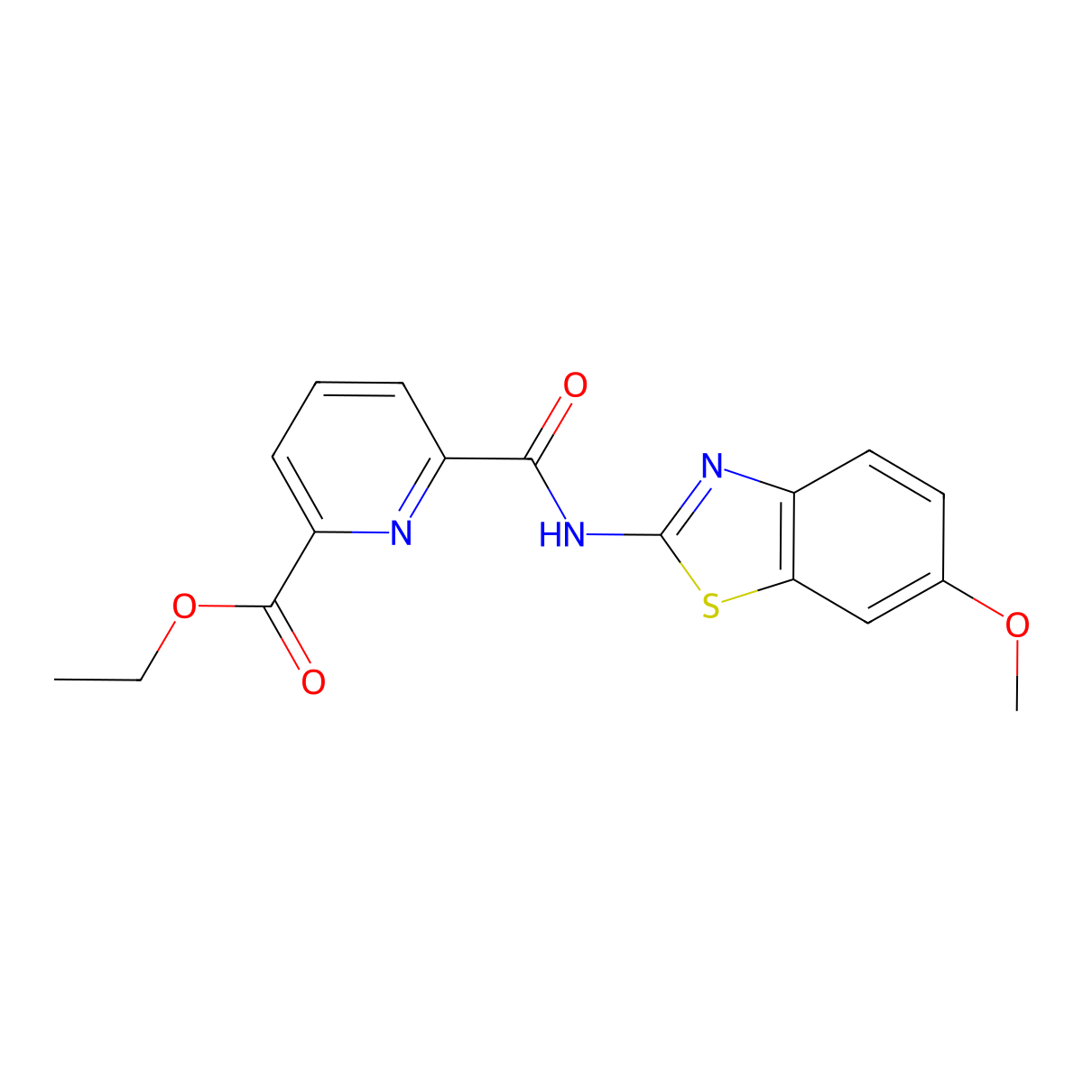 Ethyl 6-[(6-methoxy-1,3-benzothiazol-2-yl)carbamoyl]pyridine-2-carboxylate molecular structure, CAS 312755-28-5