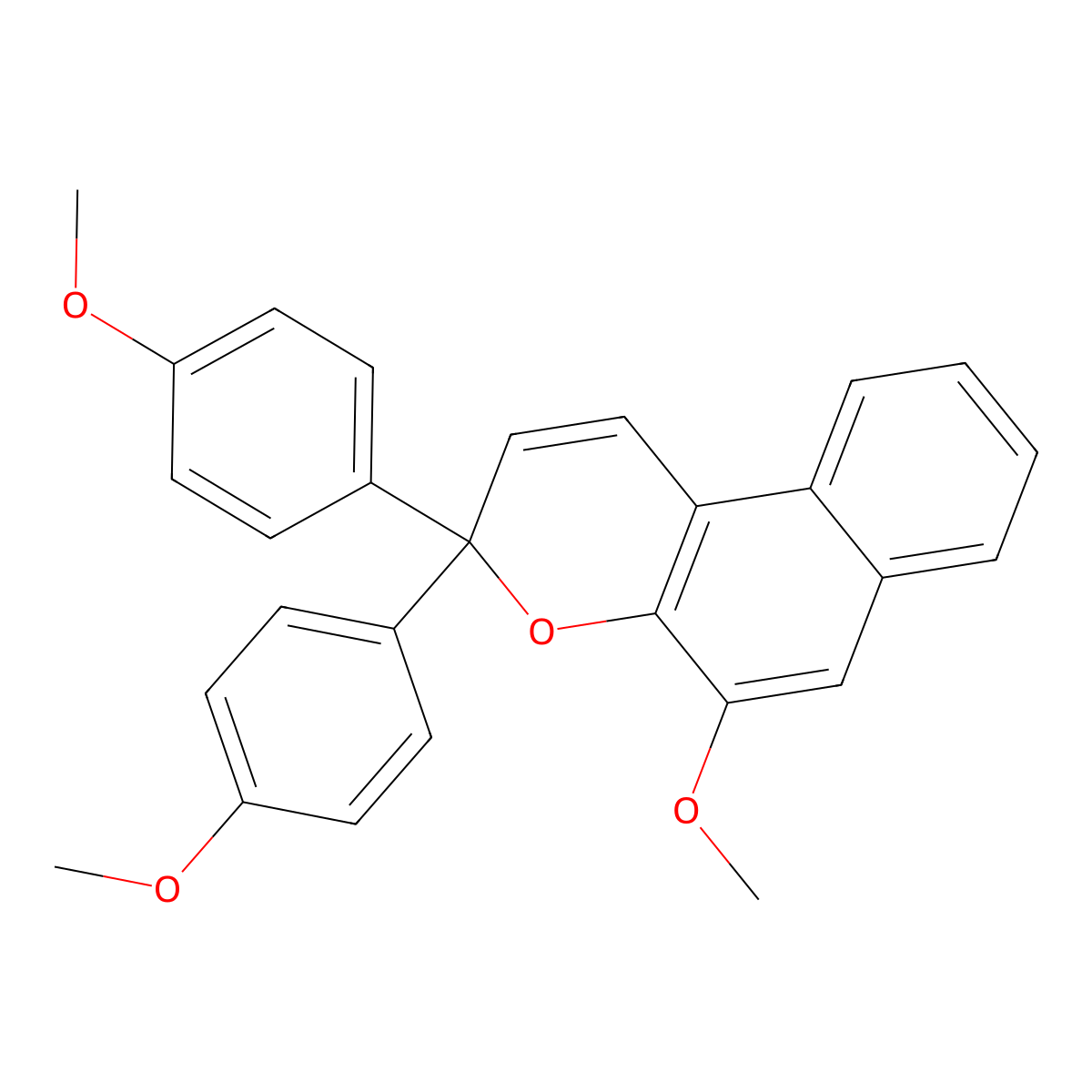 5-Methoxy-3,3-bis(4-methoxyphenyl)benzo[f]chromene molecular structure, CAS 312755-75-2
