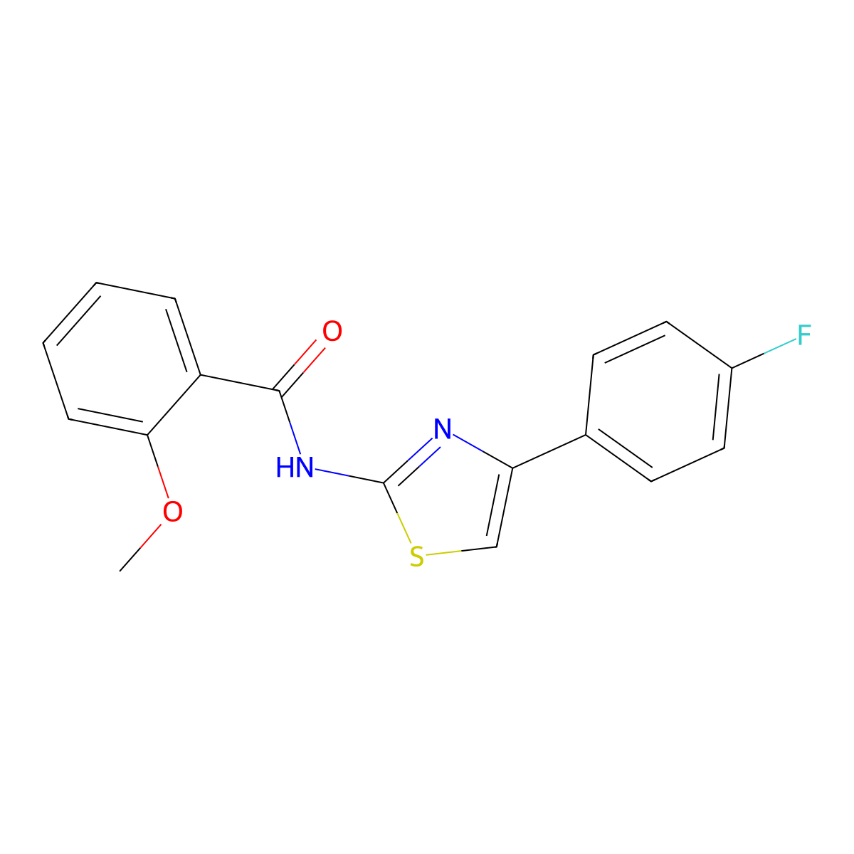 N-[4-(4-fluorophenyl)-1,3-thiazol-2-yl]-2-methoxybenzamide molecular structure, CAS 312755-83-2