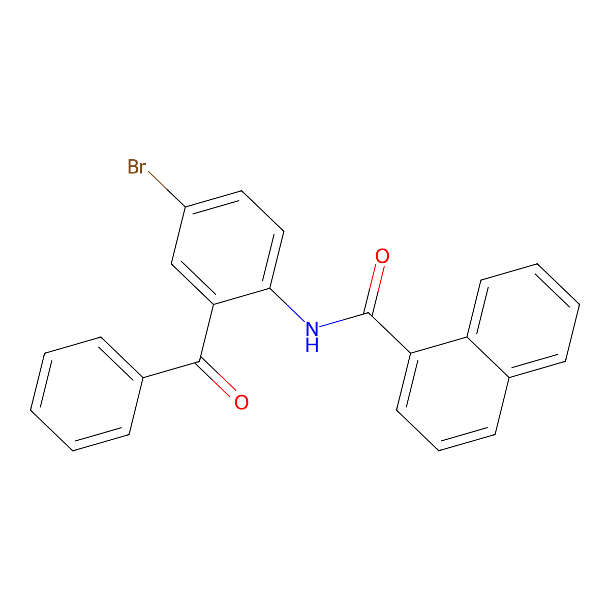 N-(2-benzoyl-4-bromophenyl)naphthalene-1-carboxamide molecular structure, CAS 312755-85-4