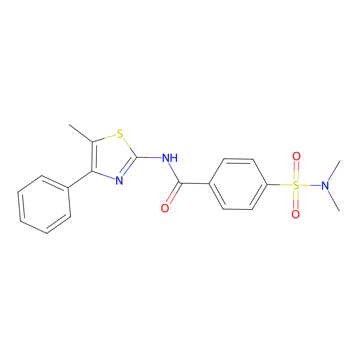 4-(dimethylsulfamoyl)-N-(5-methyl-4-phenyl-1,3-thiazol-2-yl)benzamide molecular structure, CAS 312755-89-8