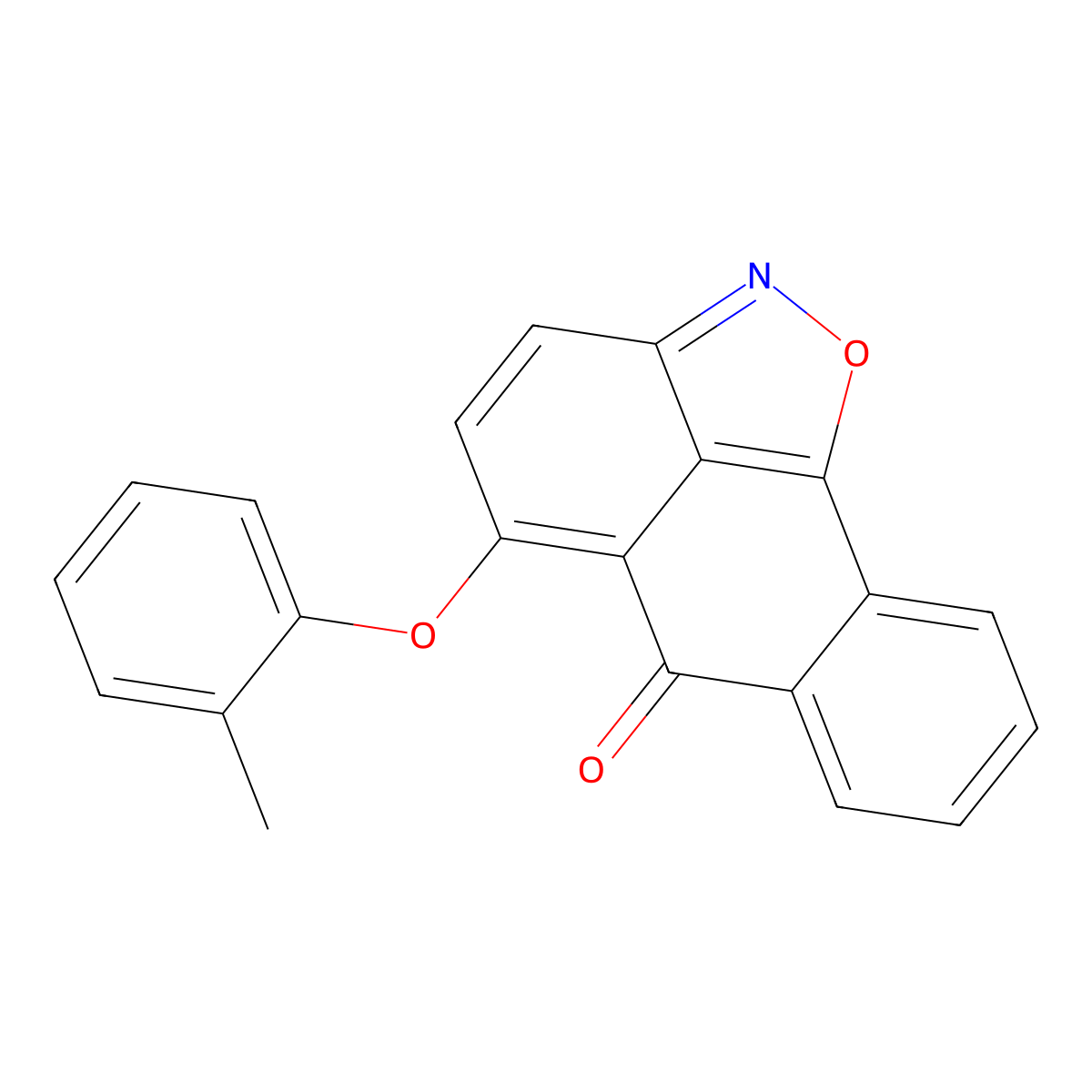 5-(o-tolyloxy)-6H-anthra[1,9-cd]isoxazol-6-one molecular structure, CAS 312756-06-2