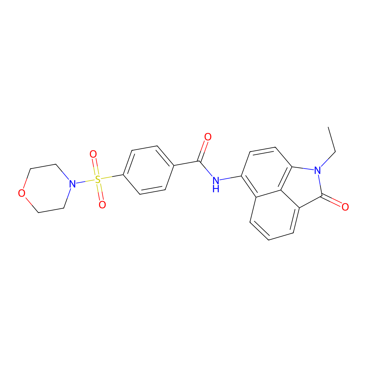 N-(1-ethyl-2-oxo-1,2-dihydrobenzo[cd]indol-6-yl)-4-(morpholinosulfonyl)benzamide molecular structure, CAS 312756-12-0