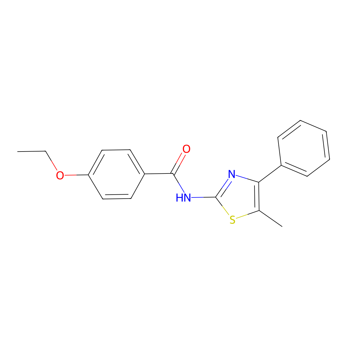 4-ethoxy-N-(5-methyl-4-phenyl-1,3-thiazol-2-yl)benzamide molecular structure, CAS 312756-15-3
