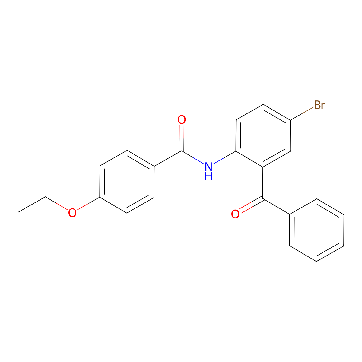 N-(2-benzoyl-4-bromophenyl)-4-ethoxybenzamide molecular structure, CAS 312756-16-4