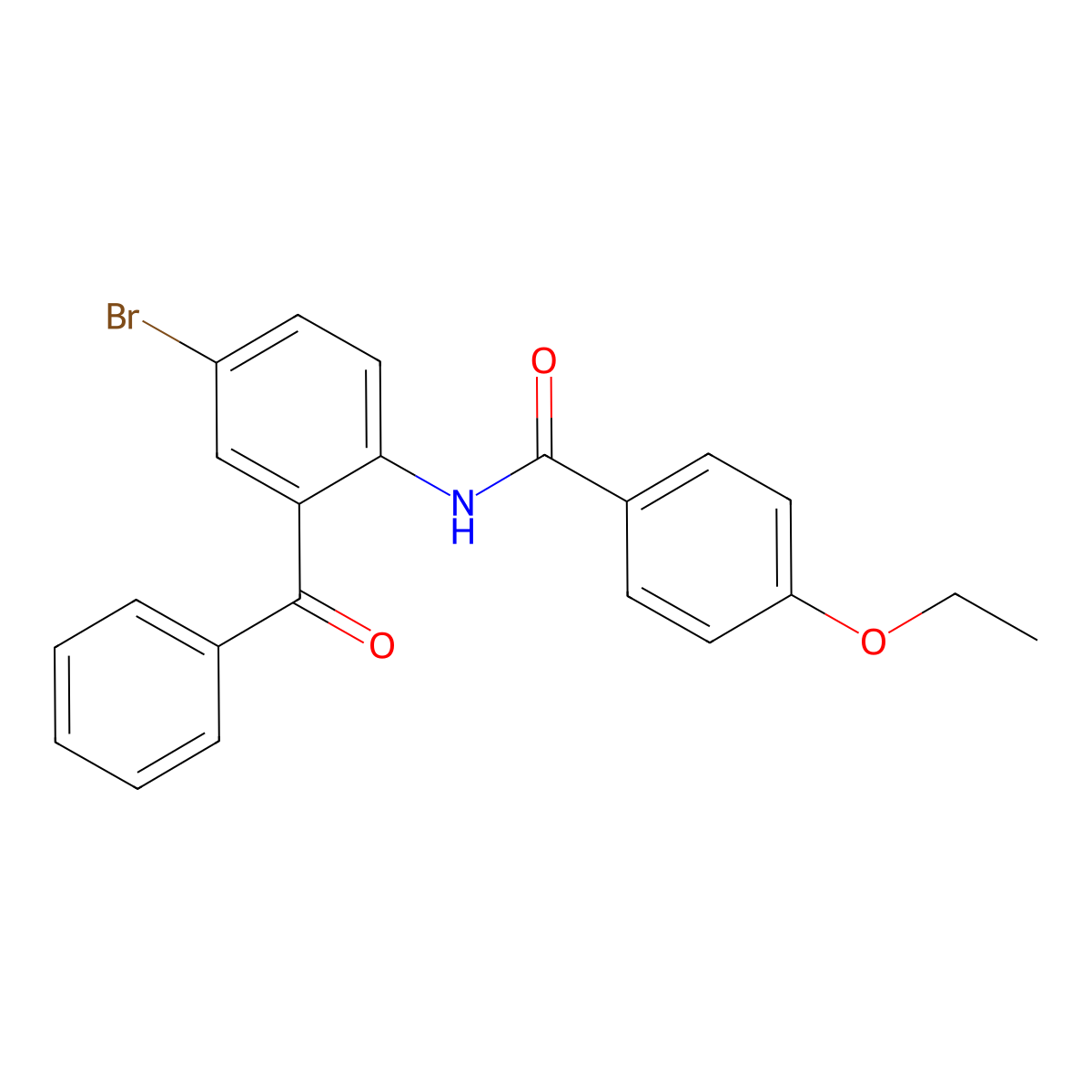 N-(2-benzoyl-4-bromophenyl)-4-ethoxybenzamide molecular structure, CAS 312756-16-4