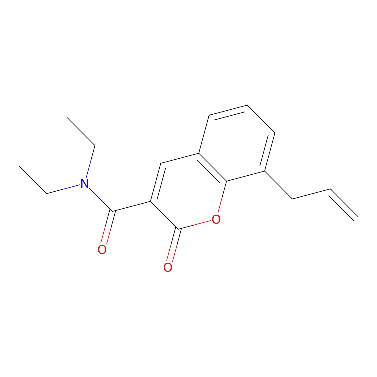 8-allyl-N,N-diethyl-2-oxo-2H-chromene-3-carboxamide molecular structure, CAS 312756-46-0