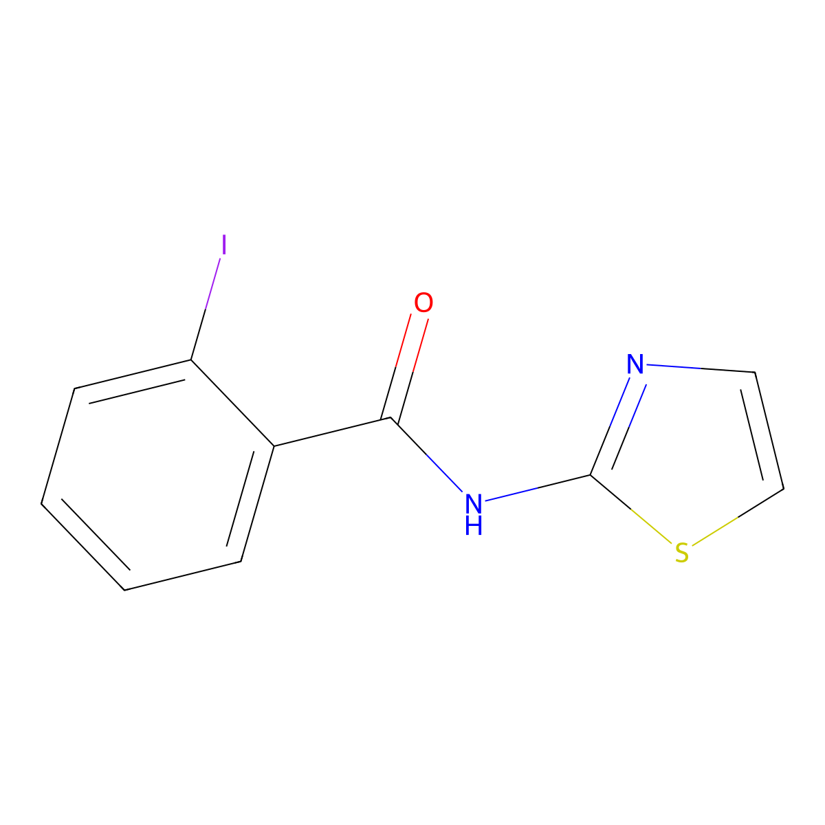 2-Iodo-N-(1,3-thiazol-2-YL)benzamide molecular structure, CAS 312756-51-7