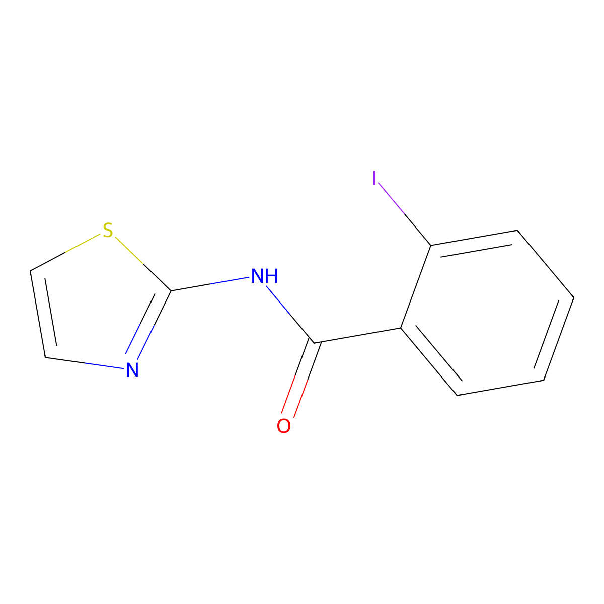 2-Iodo-N-(1,3-thiazol-2-YL)benzamide molecular structure, CAS 312756-51-7