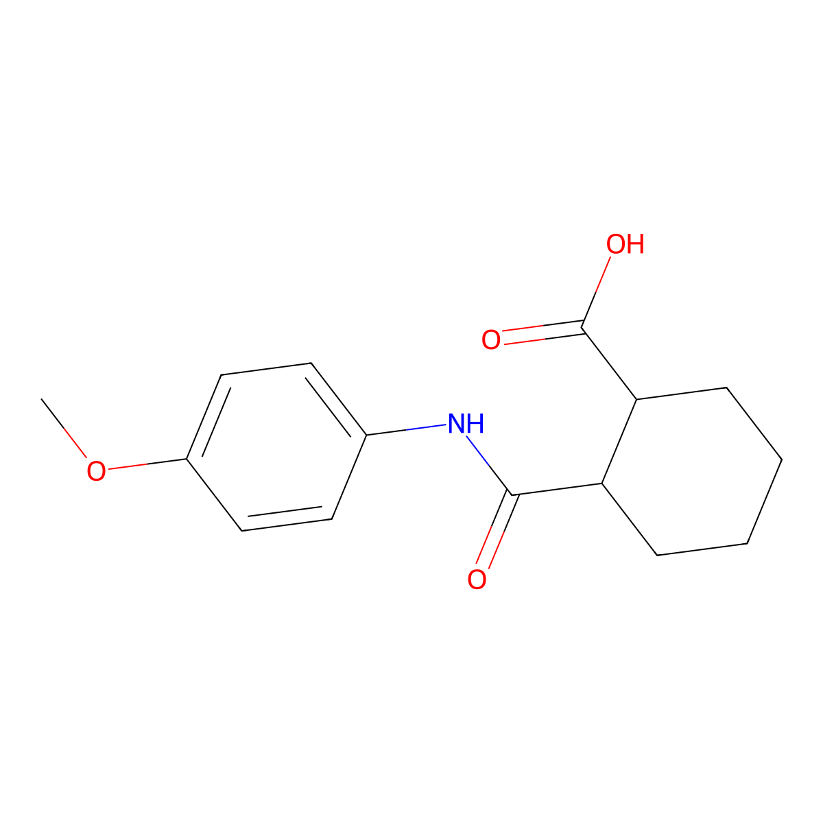 2-[(4-Methoxyphenyl)carbamoyl]cyclohexane-1-carboxylic acid molecular structure, CAS 312757-03-2