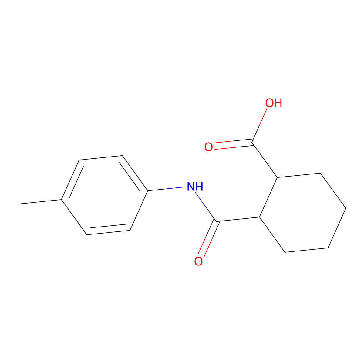 2-[(4-methylphenyl)carbamoyl]cyclohexane-1-carboxylic Acid molecular structure, CAS 312757-04-3