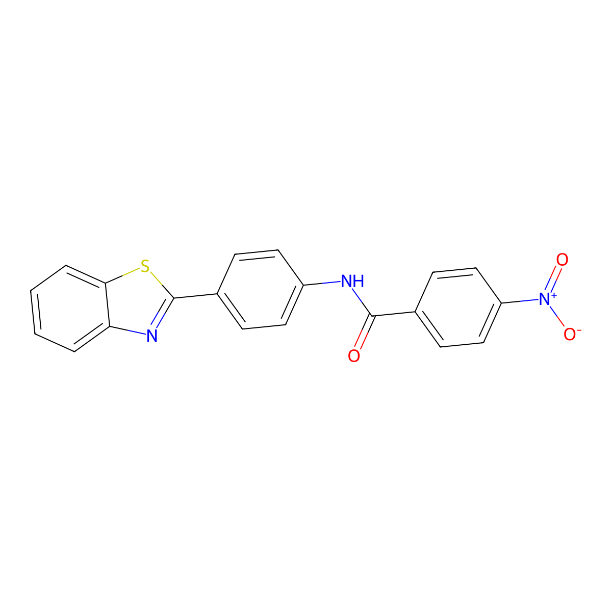 N-[4-(1,3-benzothiazol-2-yl)phenyl]-4-nitrobenzamide molecular structure, CAS 312758-52-4