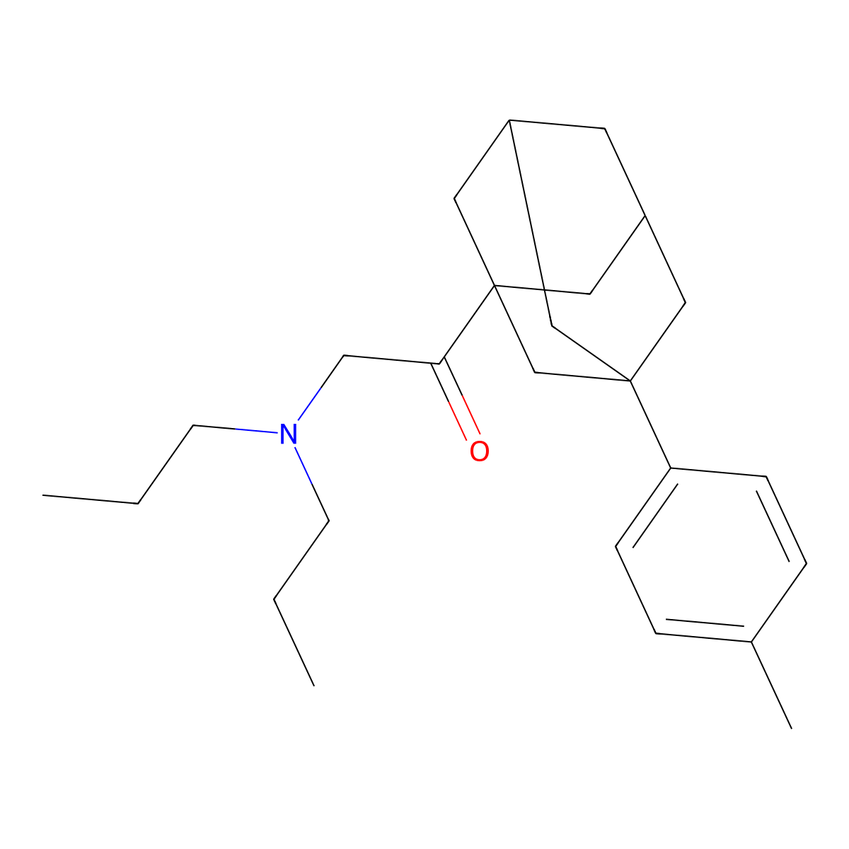 2-(Dipropylamino)-1-[3-(4-methylphenyl)-1-adamantyl]ethanone molecular structure, CAS 312758-67-1