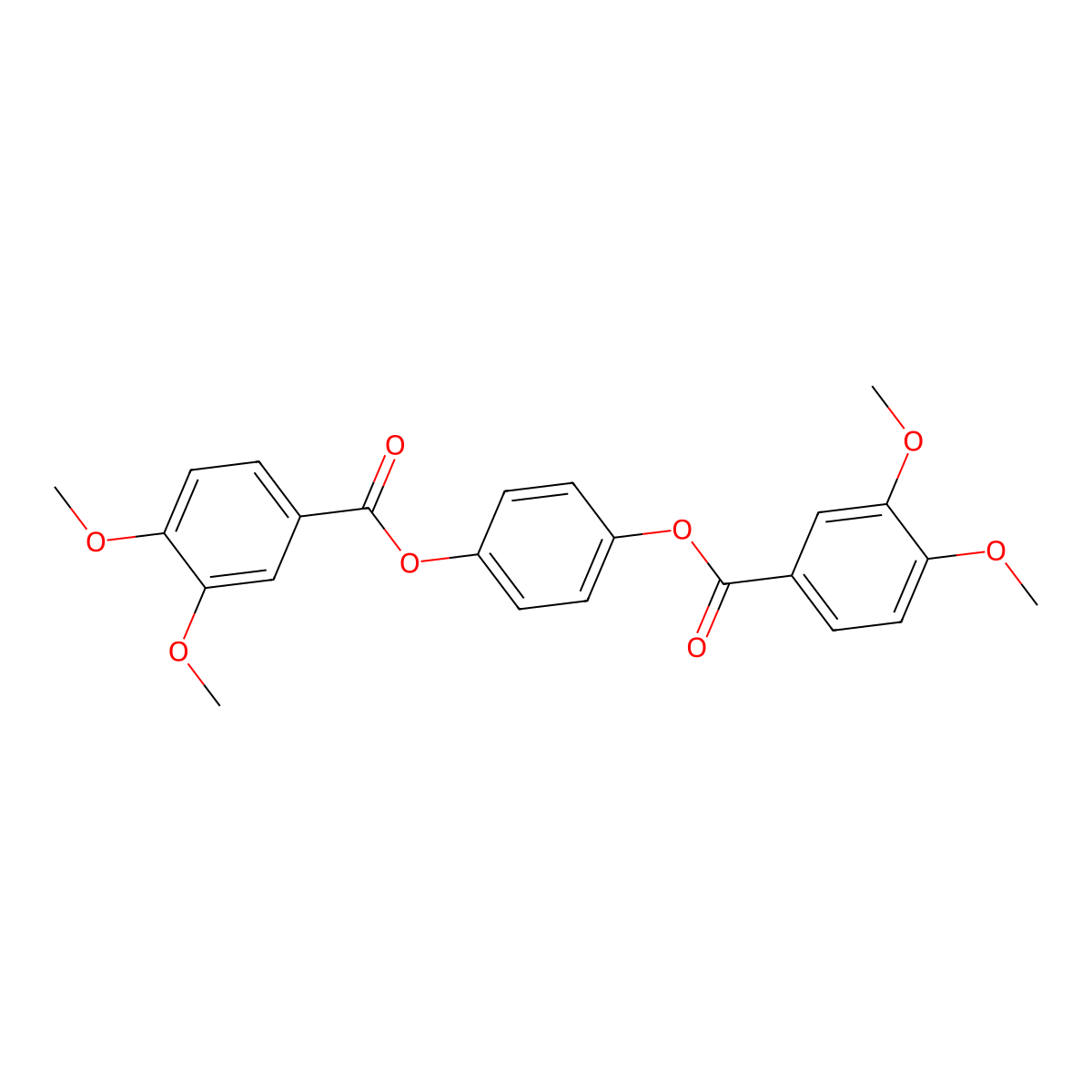 4-[(3,4-Dimethoxybenzoyl)oxy]phenyl 3,4-dimethoxybenzoate molecular structure, CAS 312759-11-8