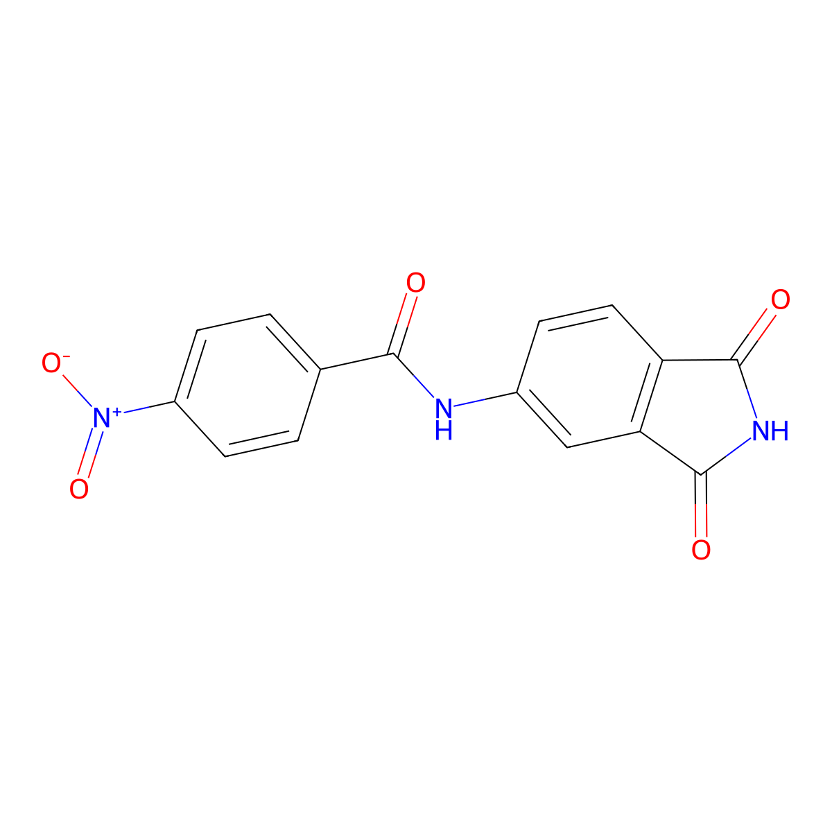N-(1,3-dioxoisoindolin-5-yl)-4-nitrobenzamide molecular structure, CAS 312759-14-1