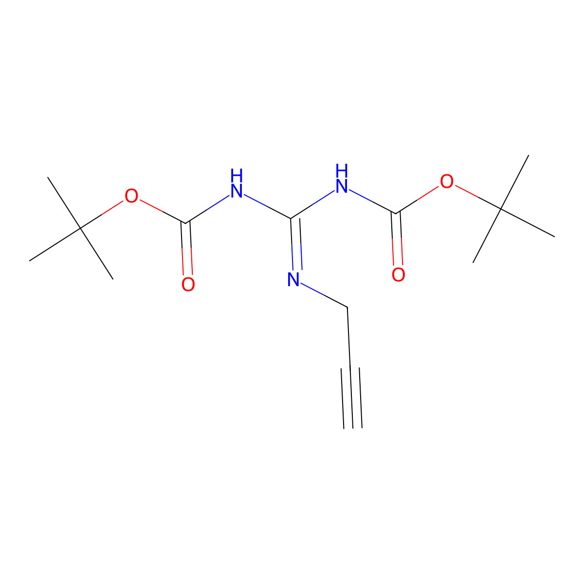 3-[2,3-Bis(tert-butoxycarbonyl)guanidino]propyne molecular structure, CAS 312760-07-9