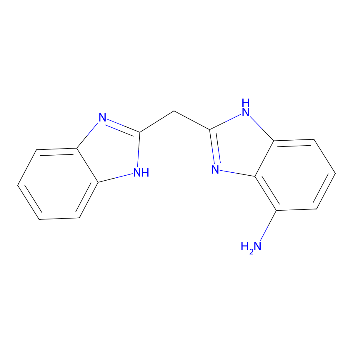 2-[(1H-1,3-Benzodiazol-2-yl)methyl]-1H-1,3-benzodiazol-7-amine molecular structure, CAS 312772-80-8