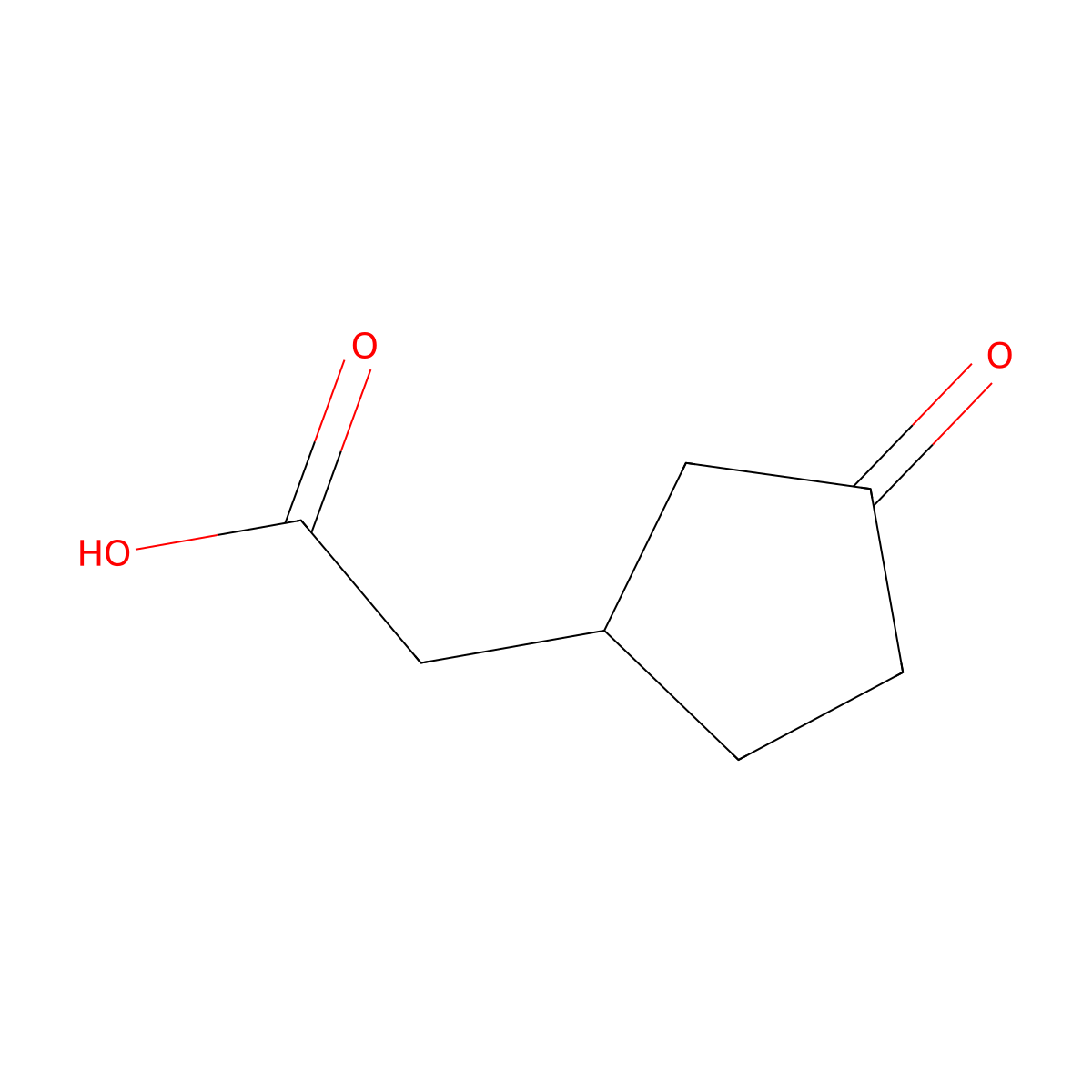 2-(3-Oxocyclopentyl)acetic acid molecular structure, CAS 3128-05-0