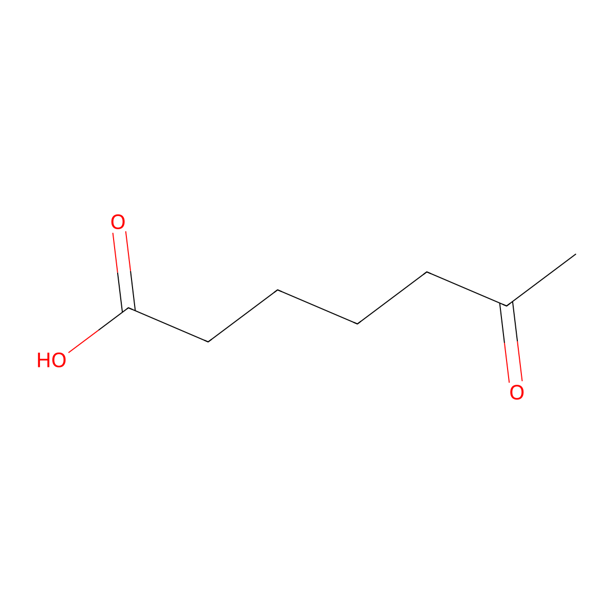 6-Oxoheptanoic acid molecular structure, CAS 3128-07-2