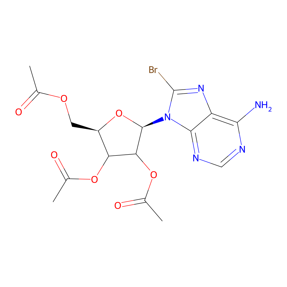 8-bromo-2',3',5'-tri-O-acetyladenosine molecular structure, CAS 31281-86-4