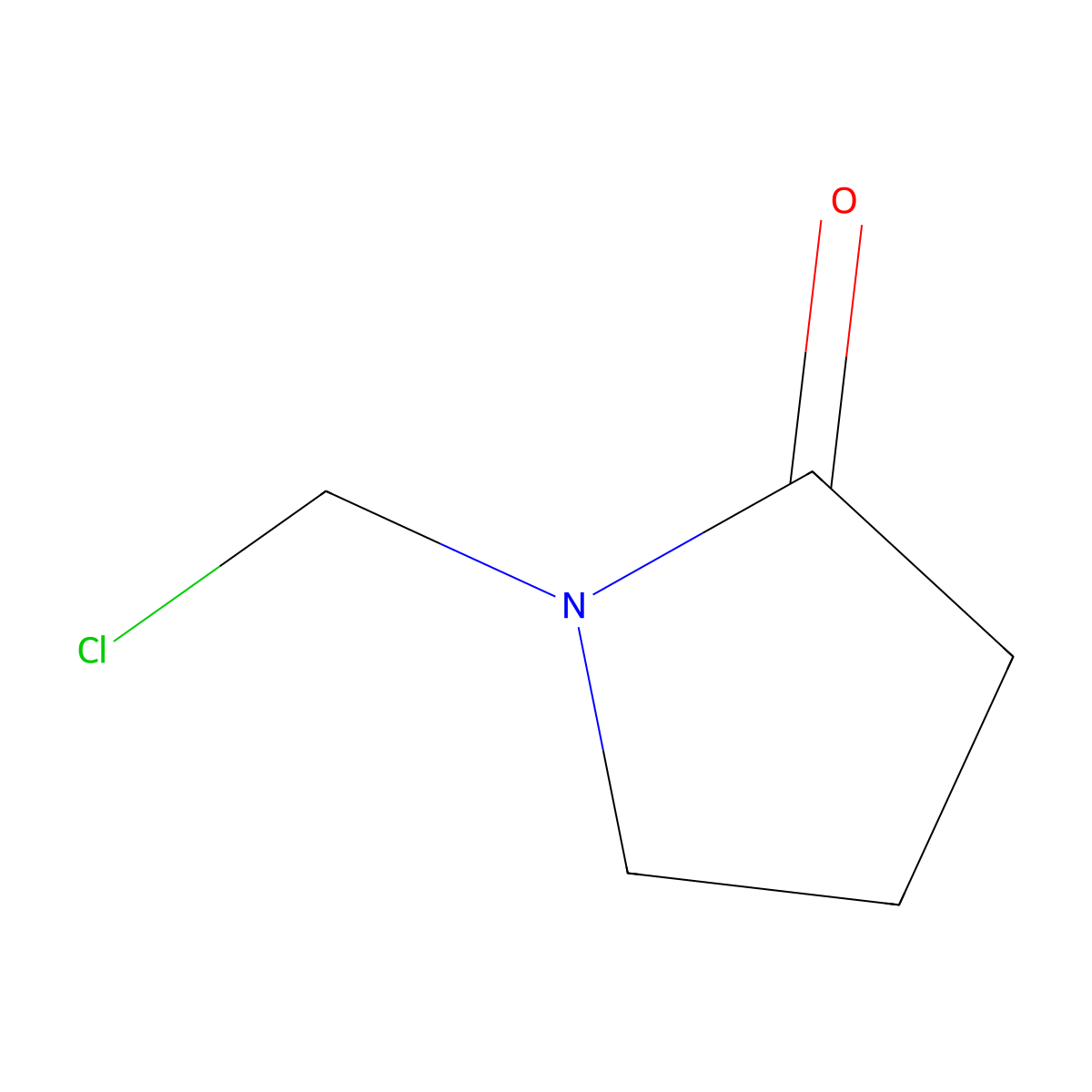 2-Pyrrolidinone, 1-(chloromethyl)- molecular structure, CAS 31282-95-8
