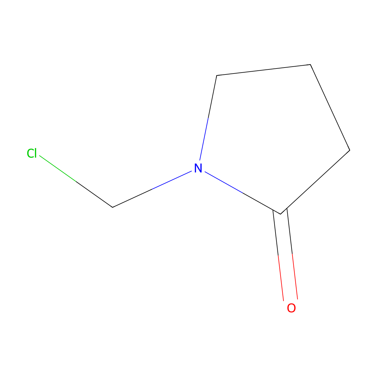 2-Pyrrolidinone, 1-(chloromethyl)- molecular structure, CAS 31282-95-8