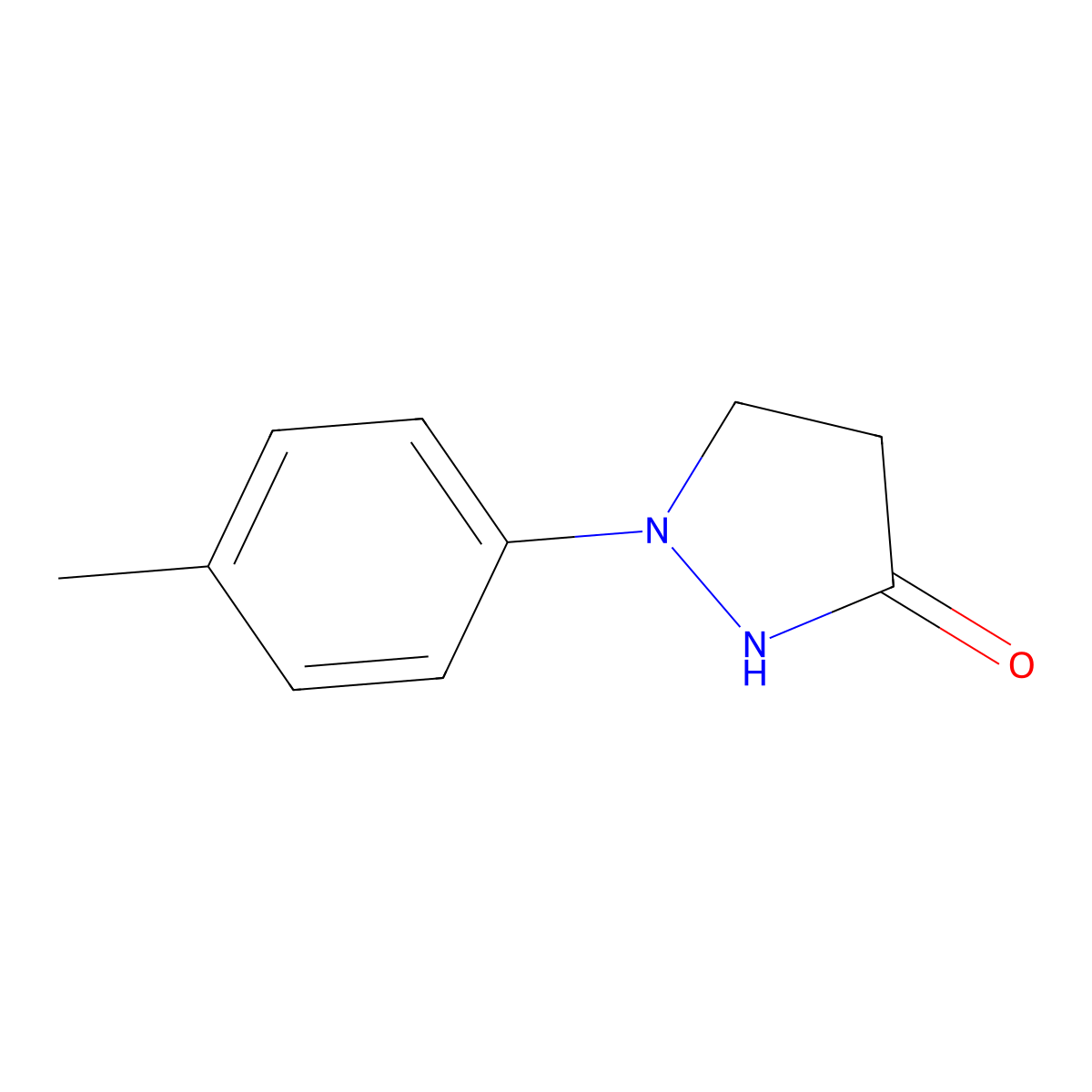 1-(4-Methylphenyl)pyrazolidin-3-one molecular structure, CAS 31289-17-5