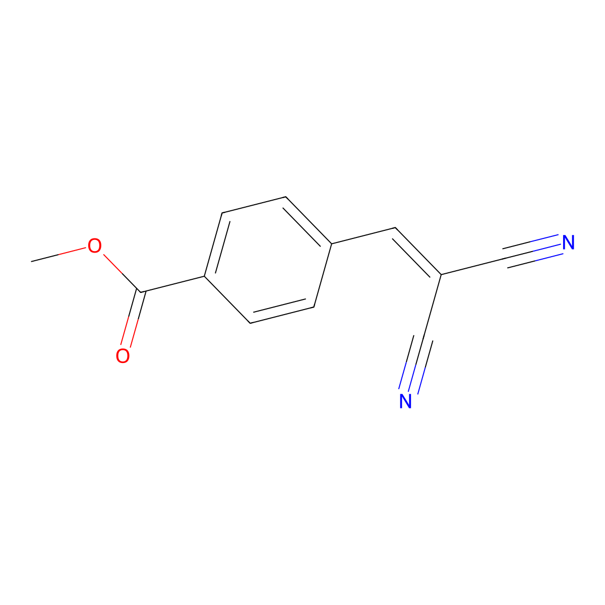 Methyl 4-(2,2-dicyanovinyl)benzoate molecular structure, CAS 3129-16-6