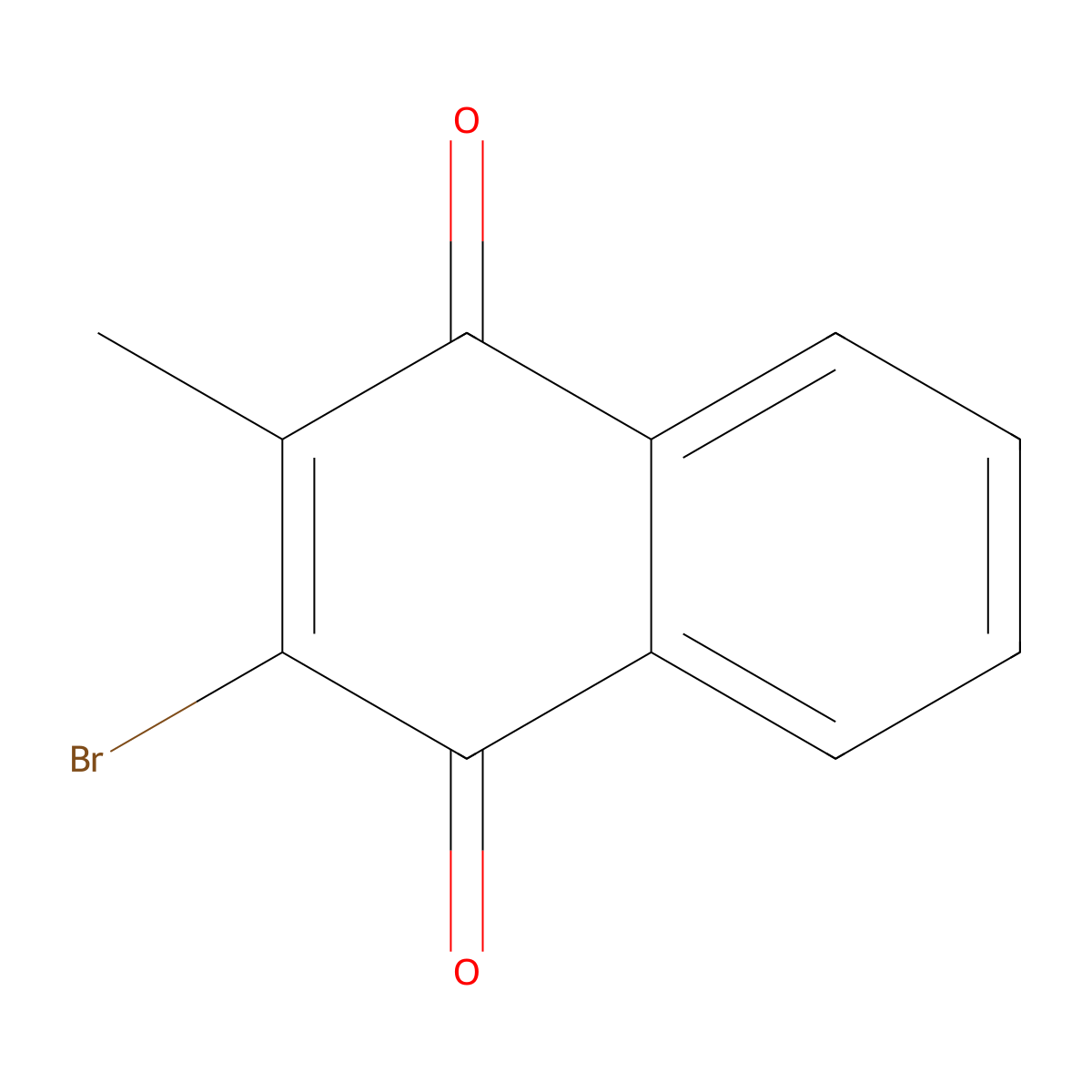 2-Bromo-3-methyl-1,4-naphthoquinone molecular structure, CAS 3129-39-3