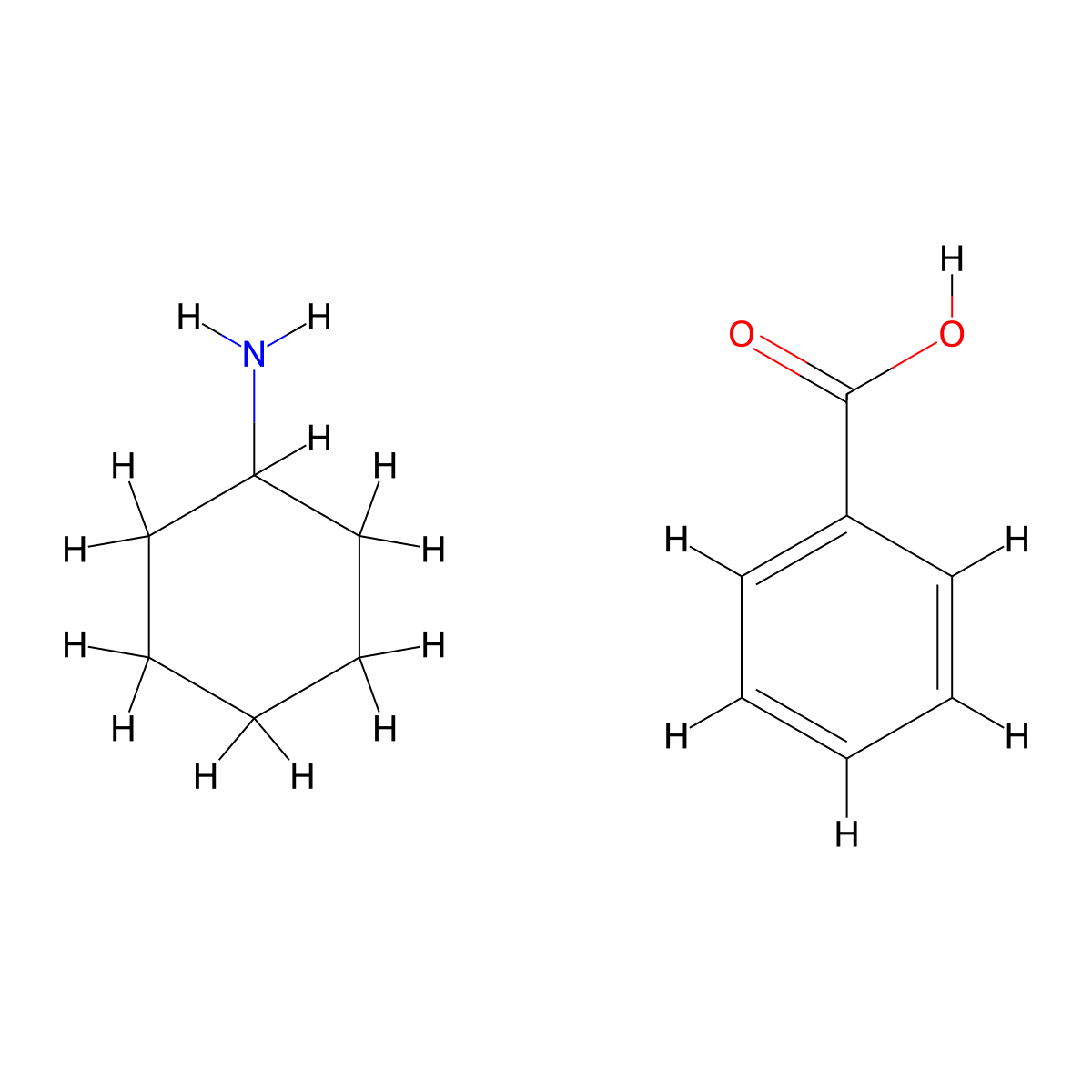 Benzoic acid, compd. with cyclohexanamine (1:1) molecular structure, CAS 3129-92-8