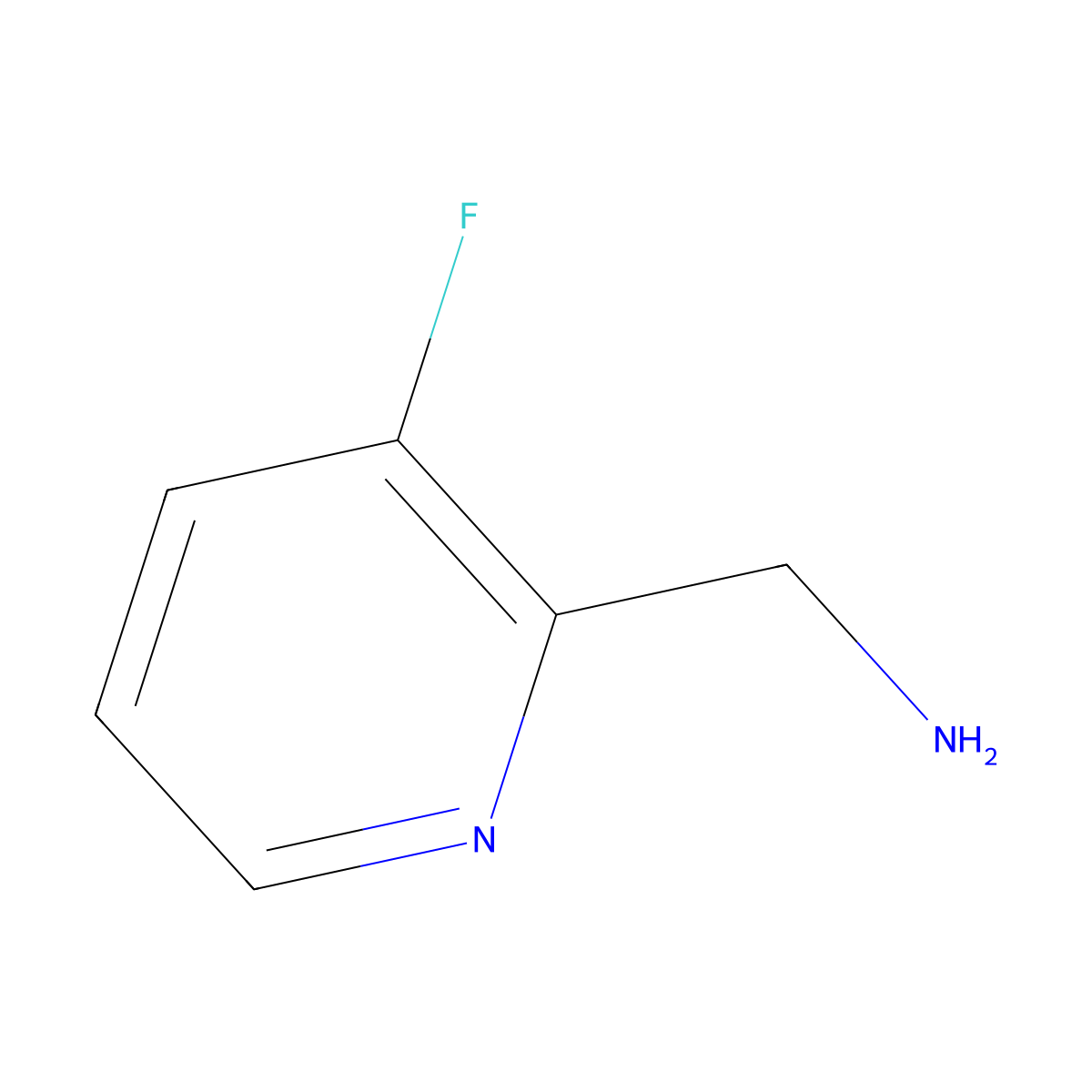 3-Fluoro-2-pyridinemethanamine molecular structure, CAS 312904-51-1
