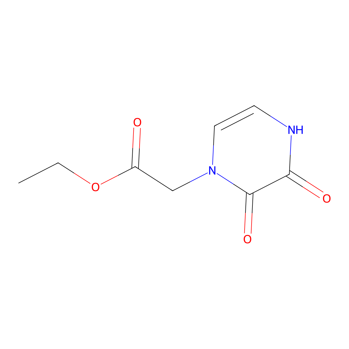 Ethyl 2-(3-hydroxy-2-oxopyrazin-1(2H)-yl)acetate molecular structure, CAS 312904-87-3