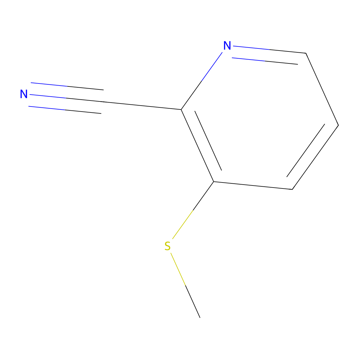 3-(Methylthio)picolinonitrile molecular structure, CAS 312904-91-9