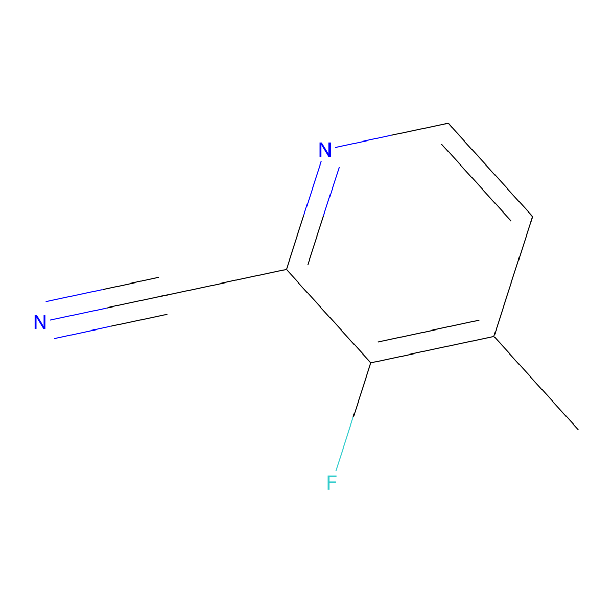 3-Fluoro-4-methylpyridine-2-carbonitrile molecular structure, CAS 312904-99-7