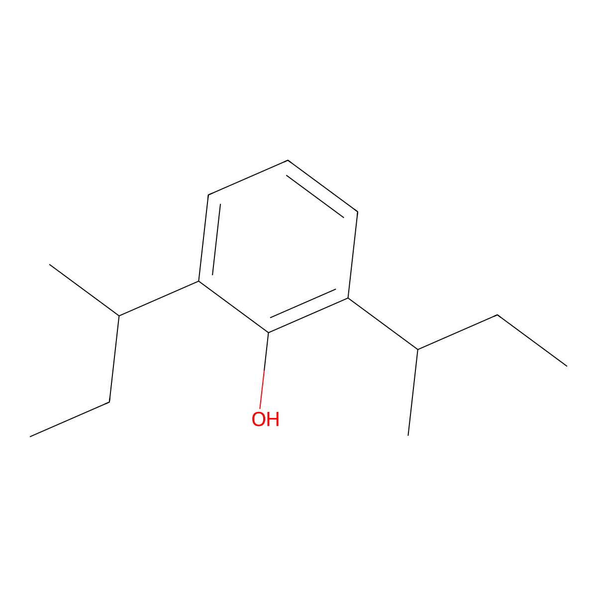 2,6-Di-sec-butylphenol molecular structure, CAS 31291-60-8