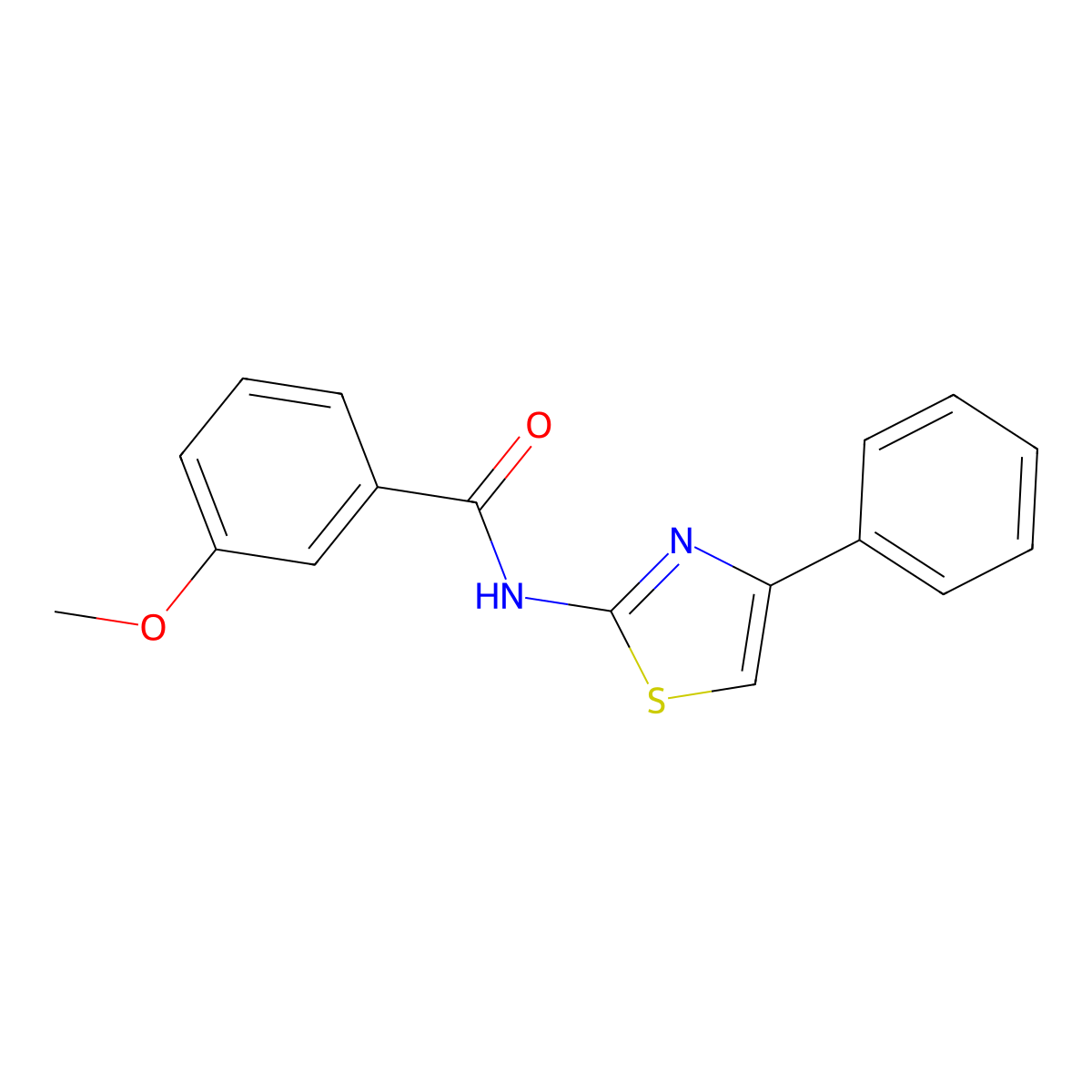 (Z)-3-methoxy-N-(4-phenylthiazol-2(3H)-ylidene)benzamide molecular structure, CAS 312914-15-1
