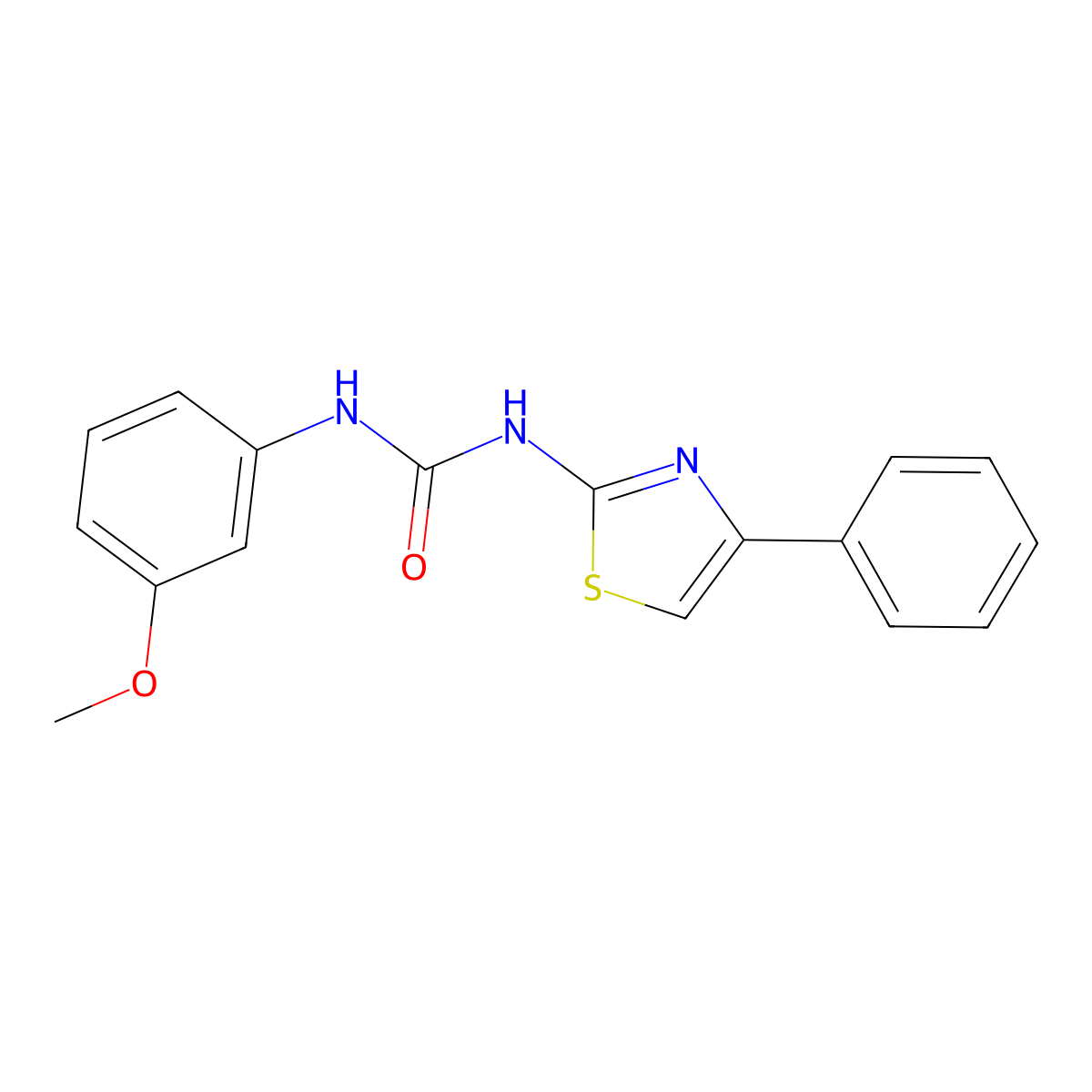 1-(3-Methoxyphenyl)-3-(4-phenyl-1,3-thiazol-2-yl)urea molecular structure, CAS 312914-19-5