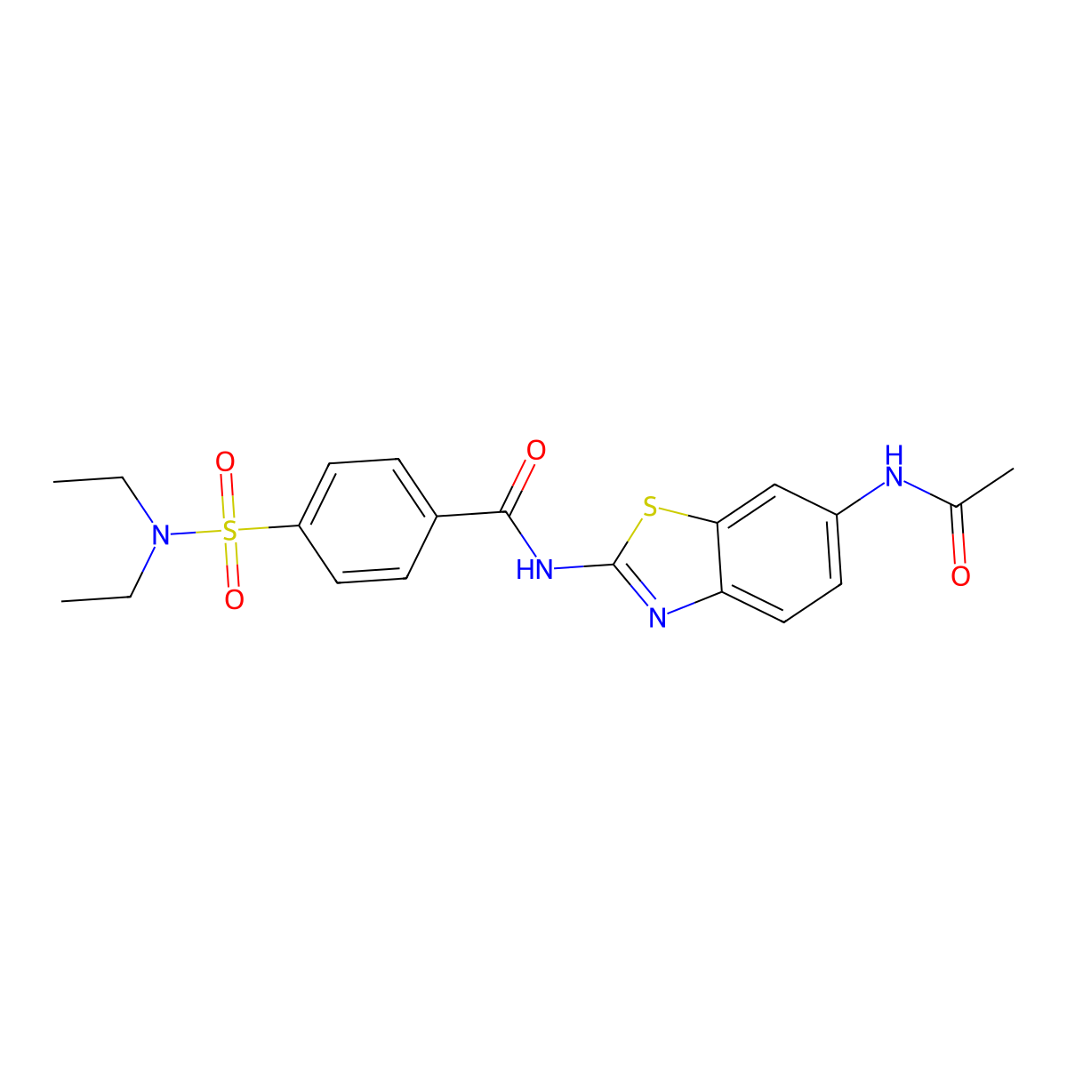 N-(6-acetamidobenzo[d]thiazol-2-yl)-4-(N,N-diethylsulfamoyl)benzamide molecular structure, CAS 312914-21-9