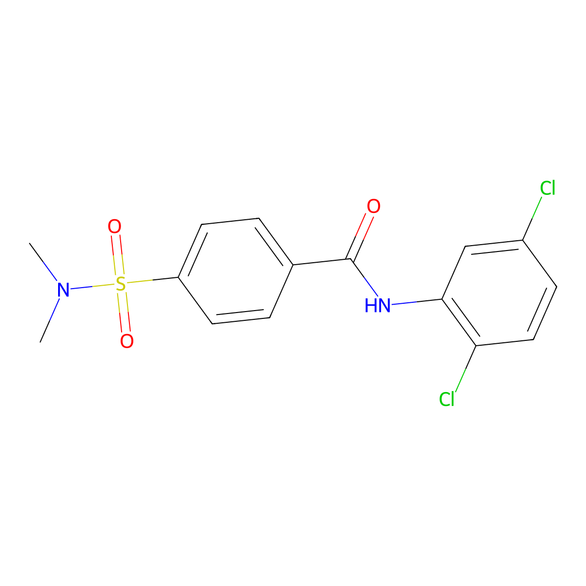 N-(2,5-dichlorophenyl)-4-(dimethylsulfamoyl)benzamide molecular structure, CAS 312914-37-7